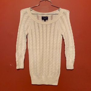 AMERICAN EAGLE 3/4 knit sweater white